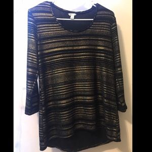 Striped Business Casual Top